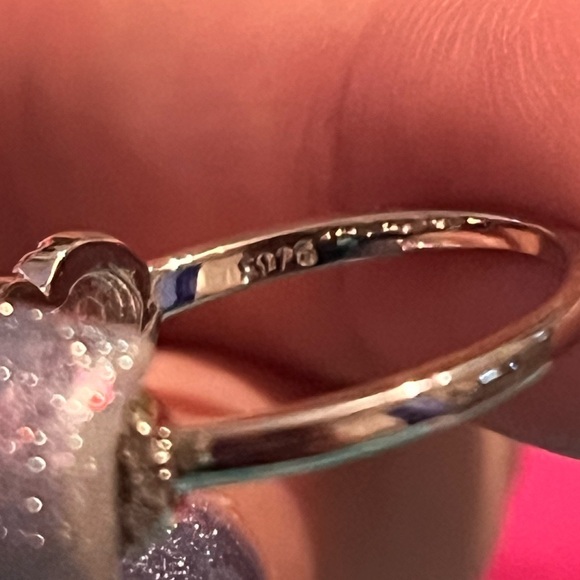 Cubic Zirconia 925 Silver Engagement Ring - Picture 2 of 2